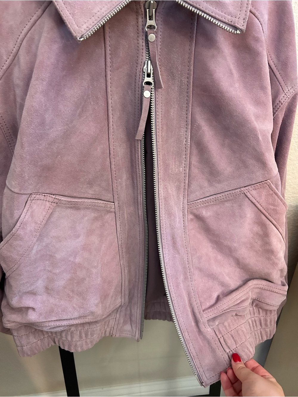 NWT Free People Desert Moon Suede Jacket Violet Mist - Picture 7 of 8